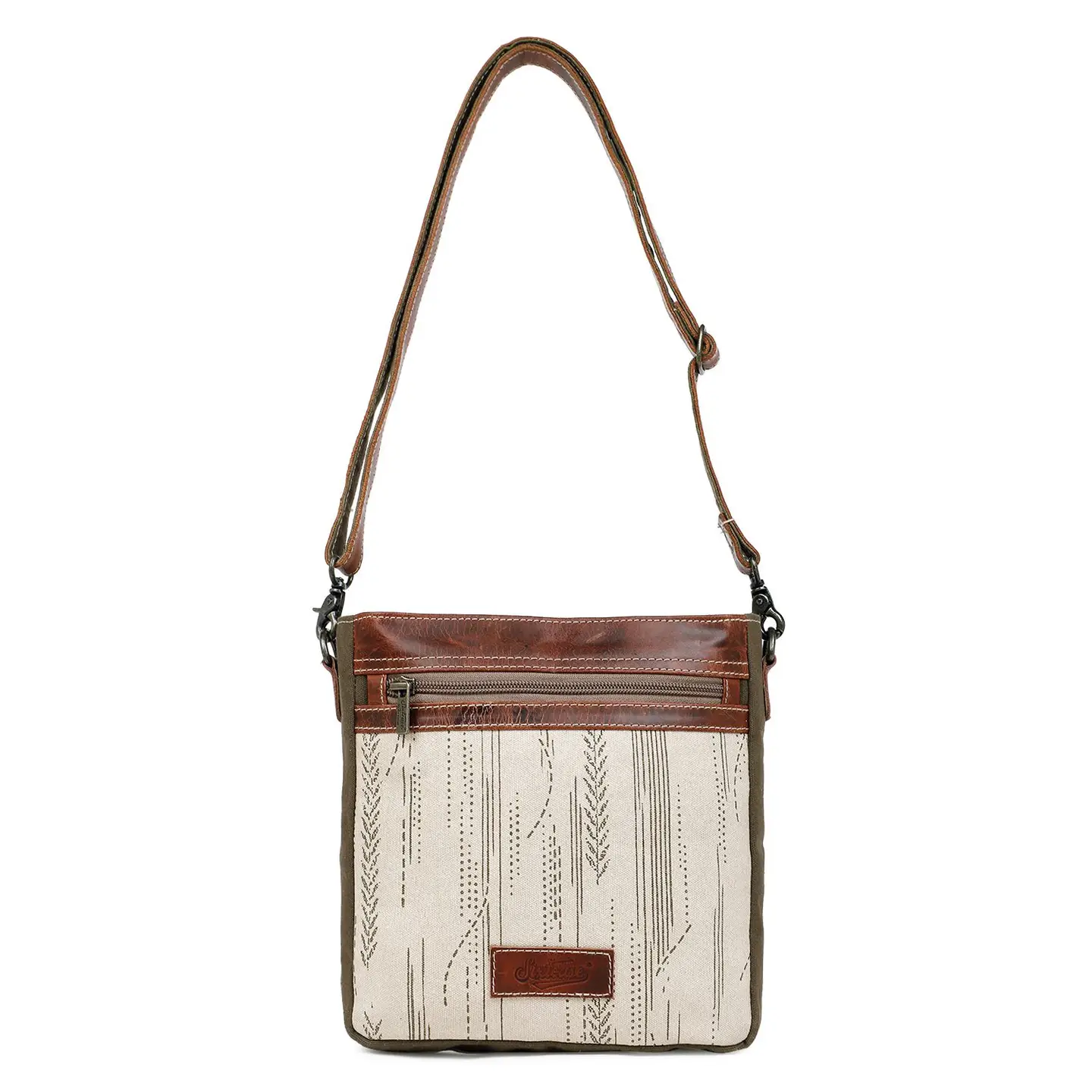 Women's Square Crossbody Bag - Fine Lines