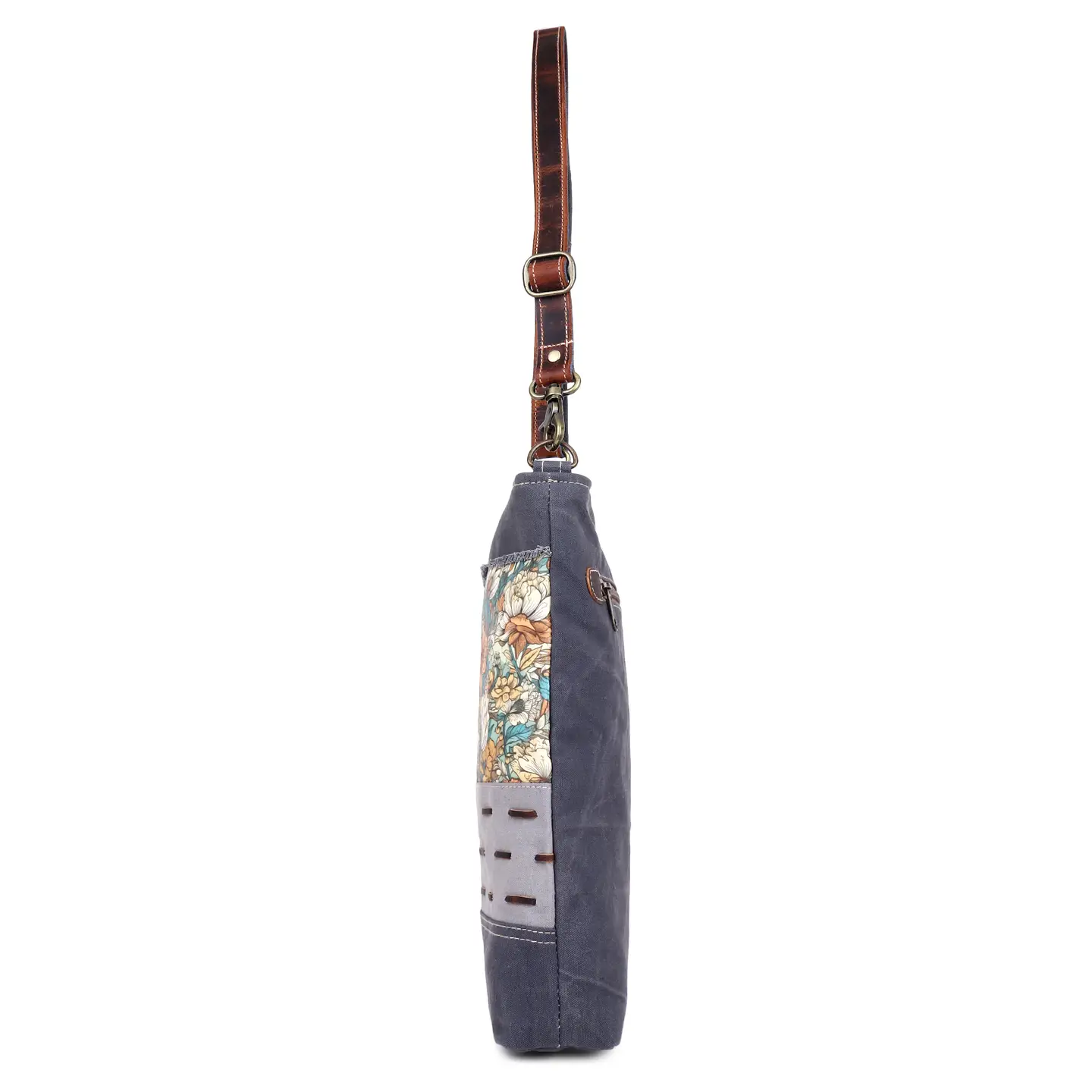 Women's Crossbody Bag - Teal & Orange Floral