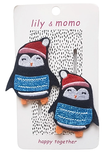 Winter Wonderland Penguins Hair Clips
