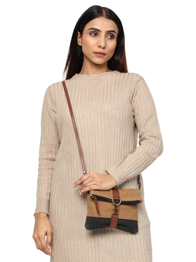 Finley Canvas Fold-Over Crossbody Bag