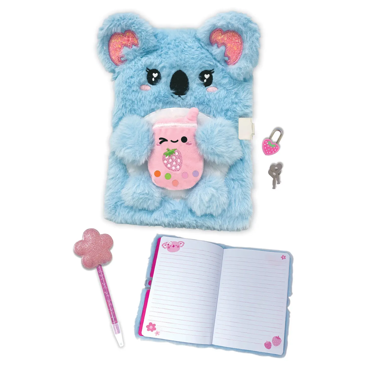 Fuzzy Diary With Lock & Keys