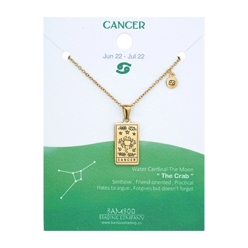 Engraved Zodiac Necklace