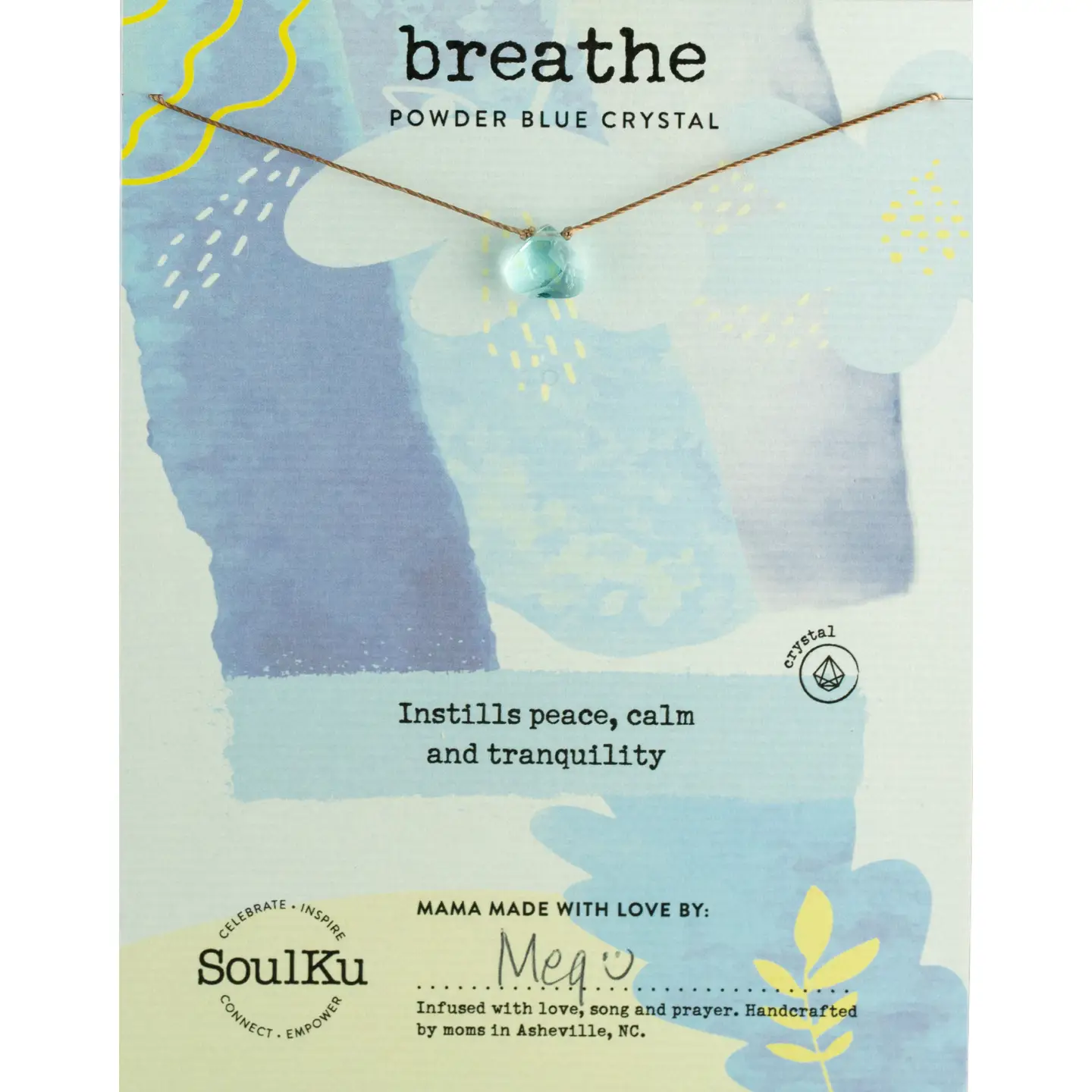 Soul Shine Necklace Powder Blue to Breathe