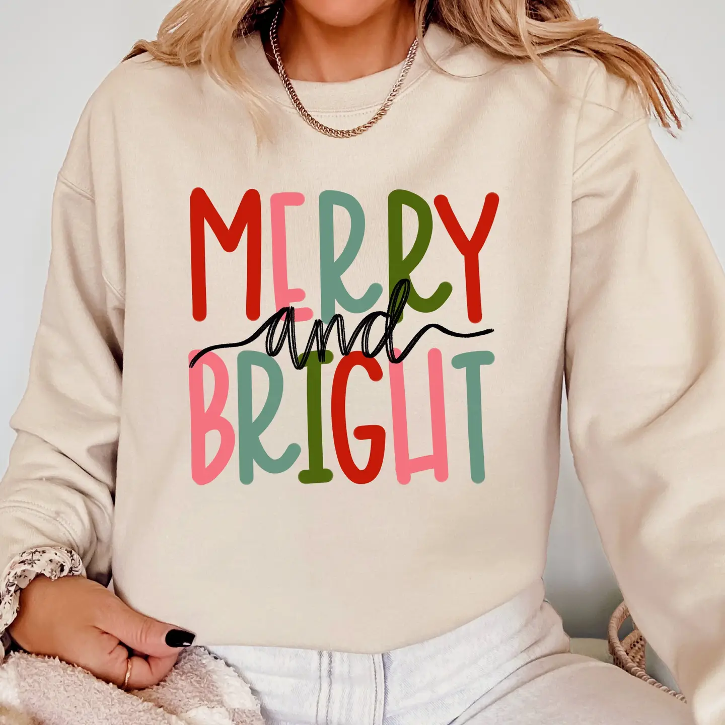 Merry & Bright Christmas Sweatshirt
