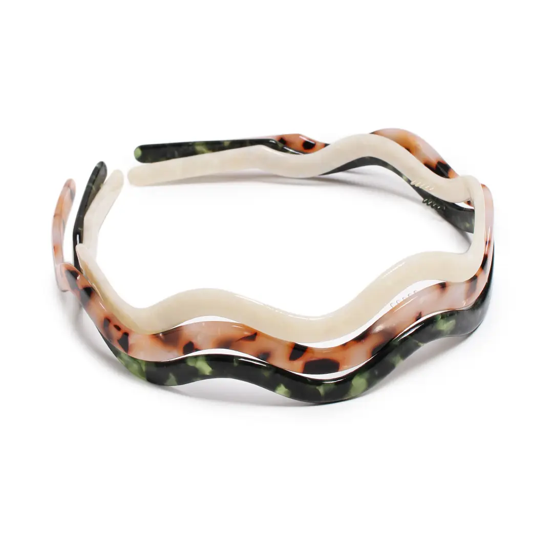 Wavy Headbands 3pk Verdant Glad