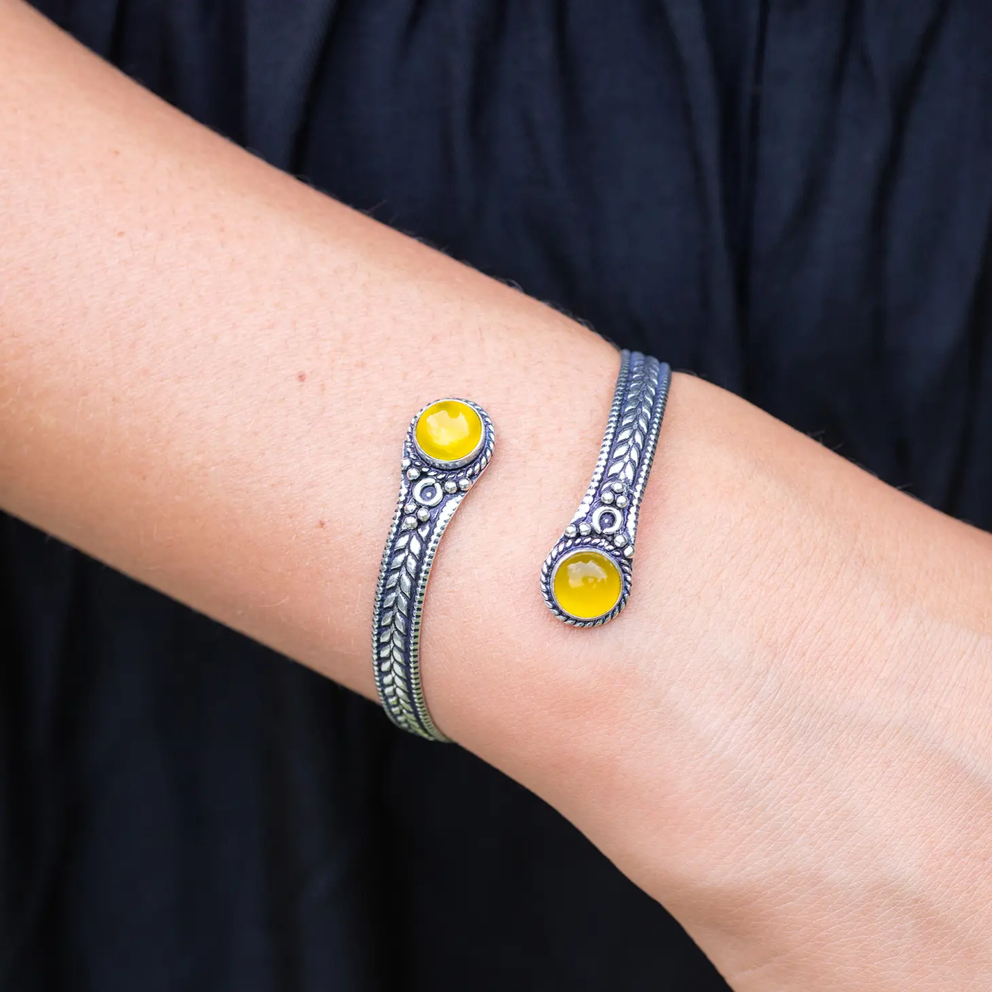 Tanvi Cuff Bracelet Silver Bangle