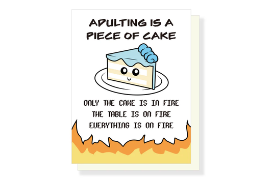 Adulting is a Piece of Cake Card