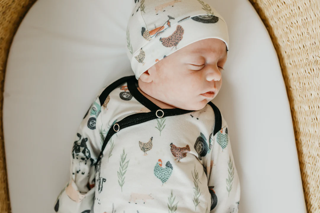 Jo Farm Newborn Knotted Gown