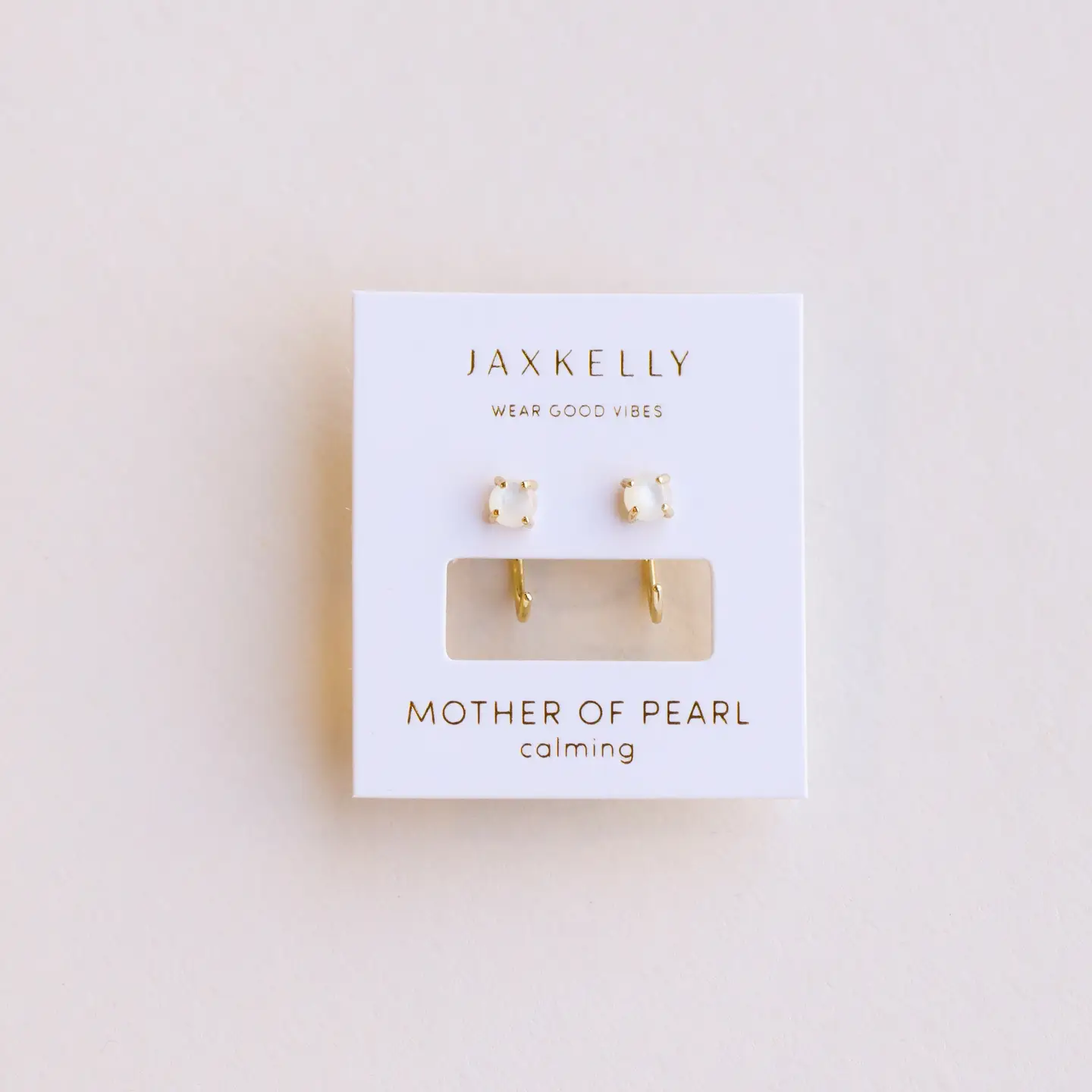 Huggie Earrings Mother of Pearl