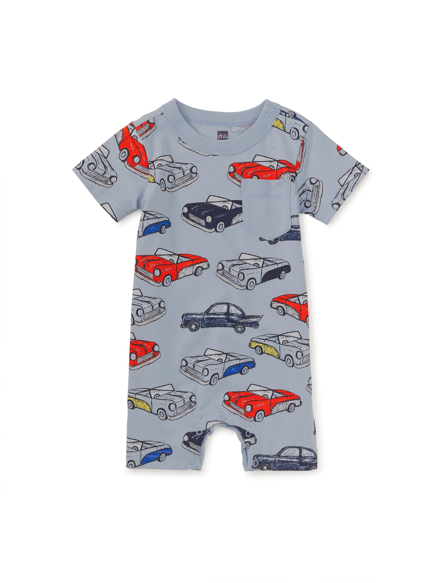 Pocket Baby Romper Cuban Cars