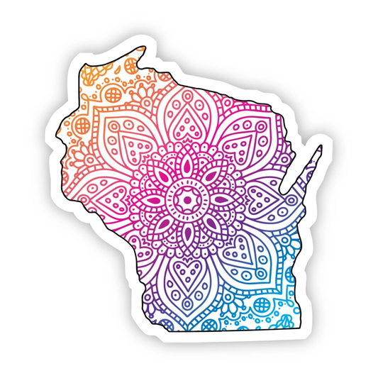 Wisconsin Mandala Sticker