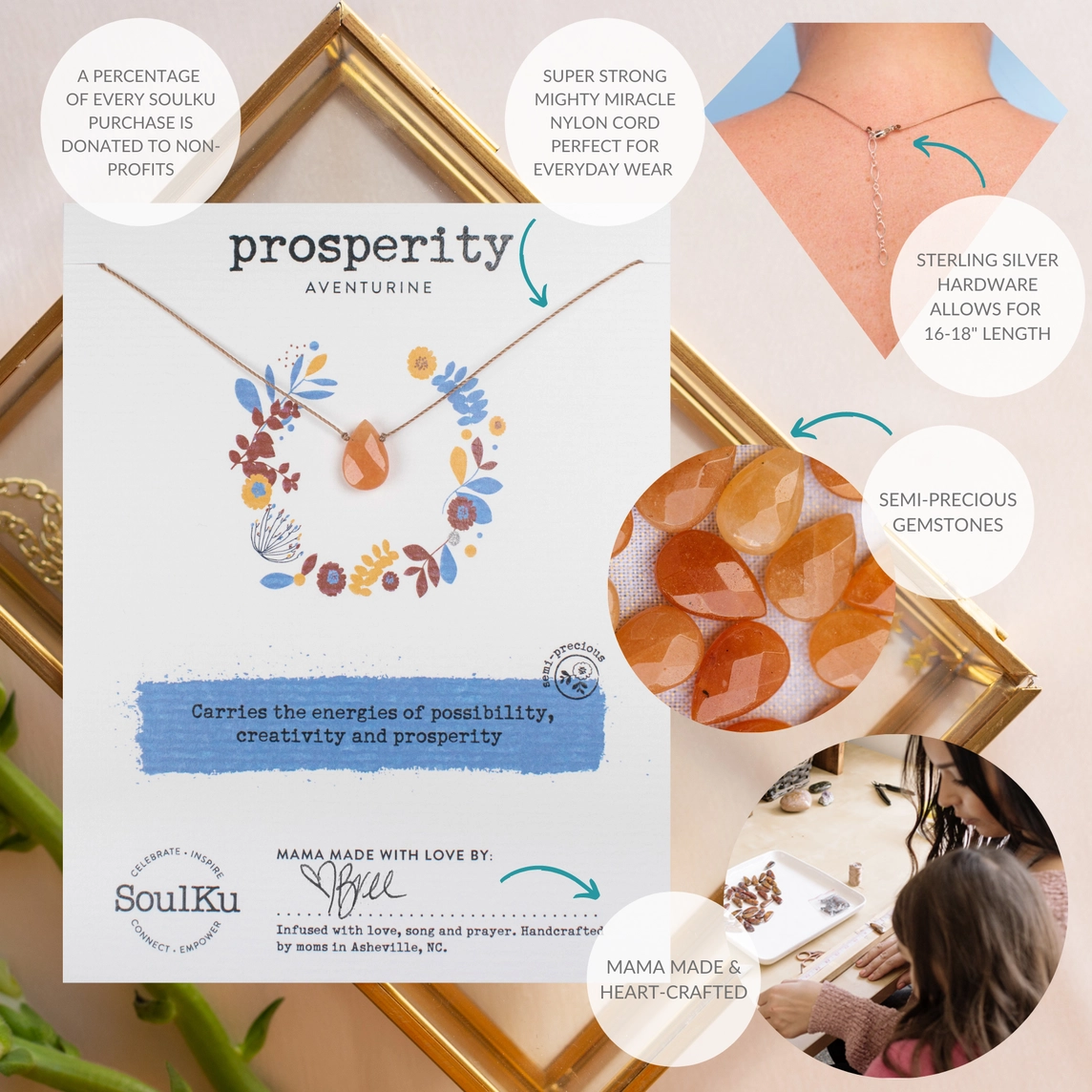 Soul Full Necklace Aventurine for Prosperity