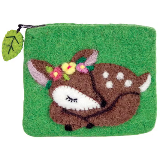 Felted Coin Purse - Fawn Deer