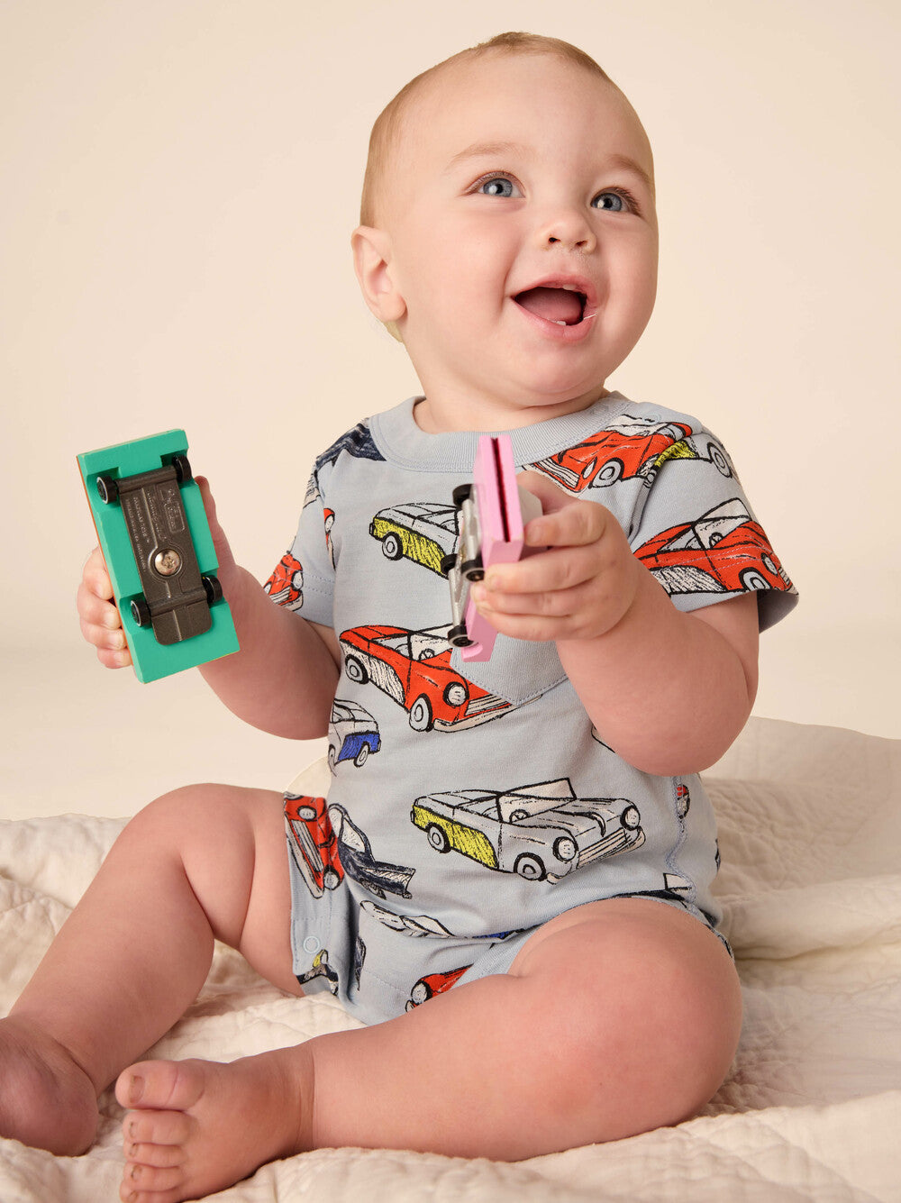 Pocket Baby Romper Cuban Cars