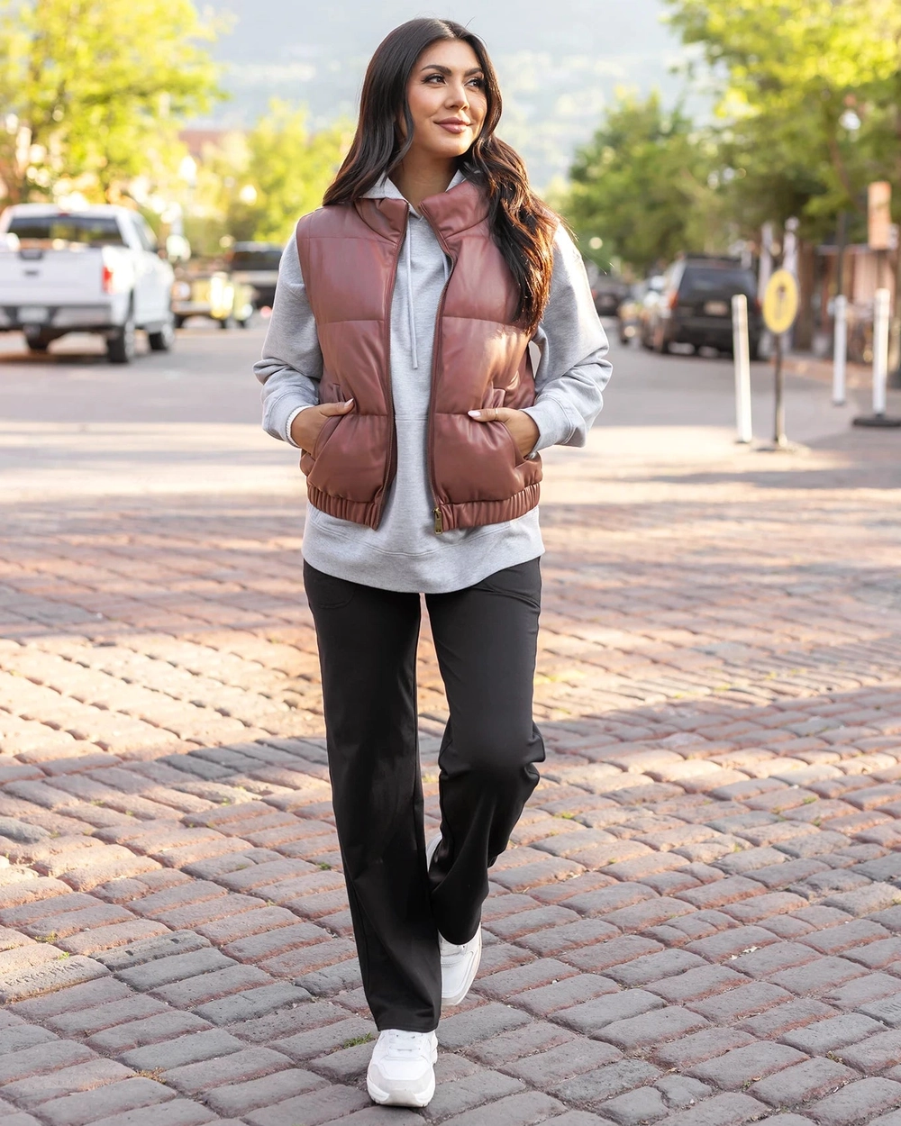Butter Faux Lather Puffer Jacket/Vest