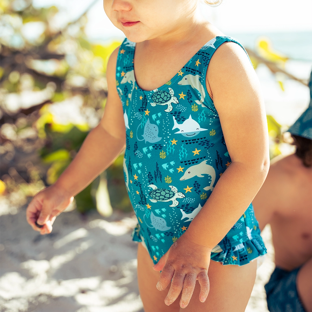 Baby Girl Sea Animals Swimsuit