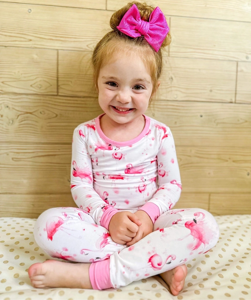 Flamingo To Bed Kids Bamboo Pajamas