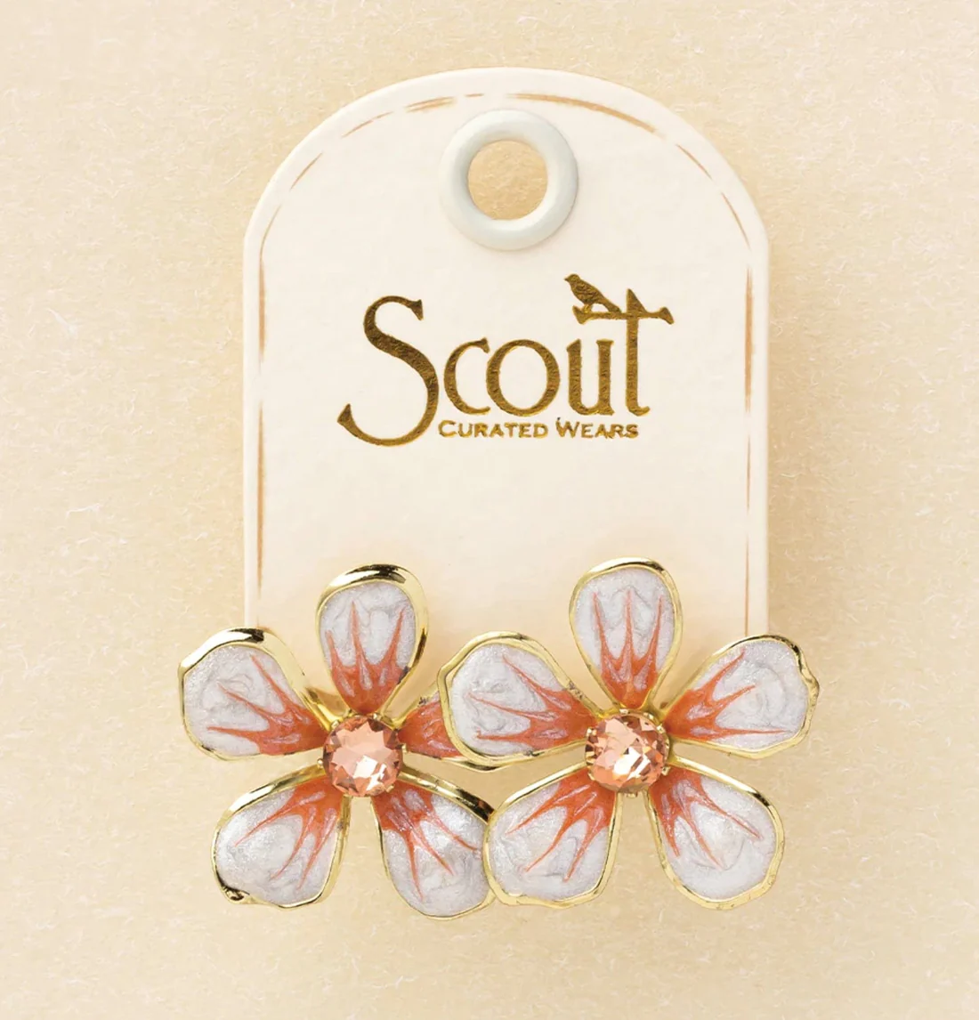 Sparkle Enamel Flower Earrings