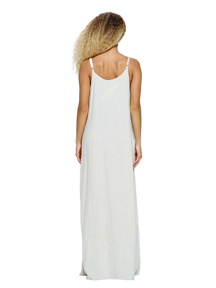 Boho Linen Maxi Dress