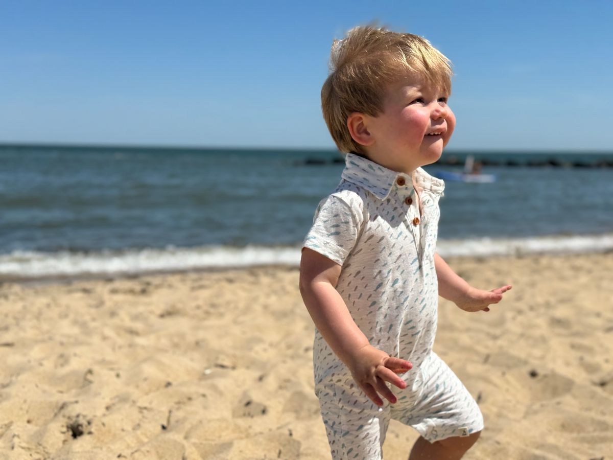 Baby Fish Drift Polo Romper