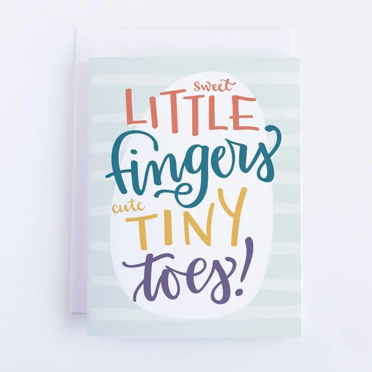 Sweet Little Fingers Baby Card