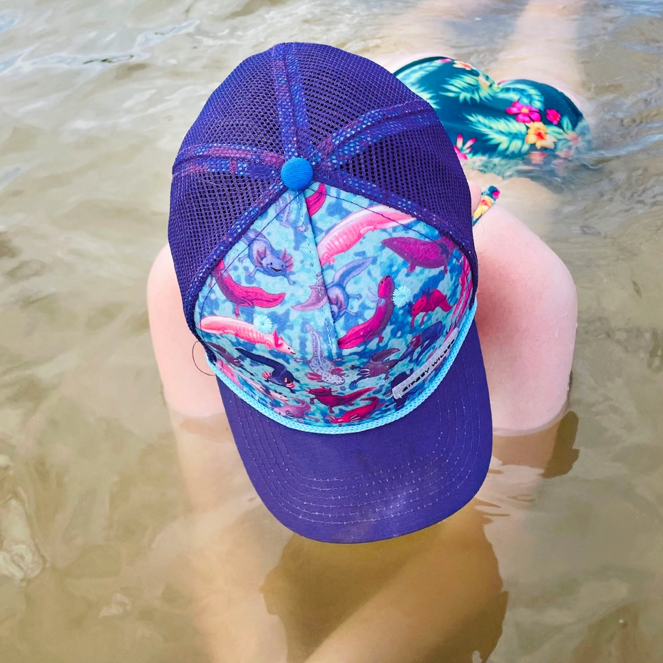 Kids Axolotls Recycled Trucker Hat