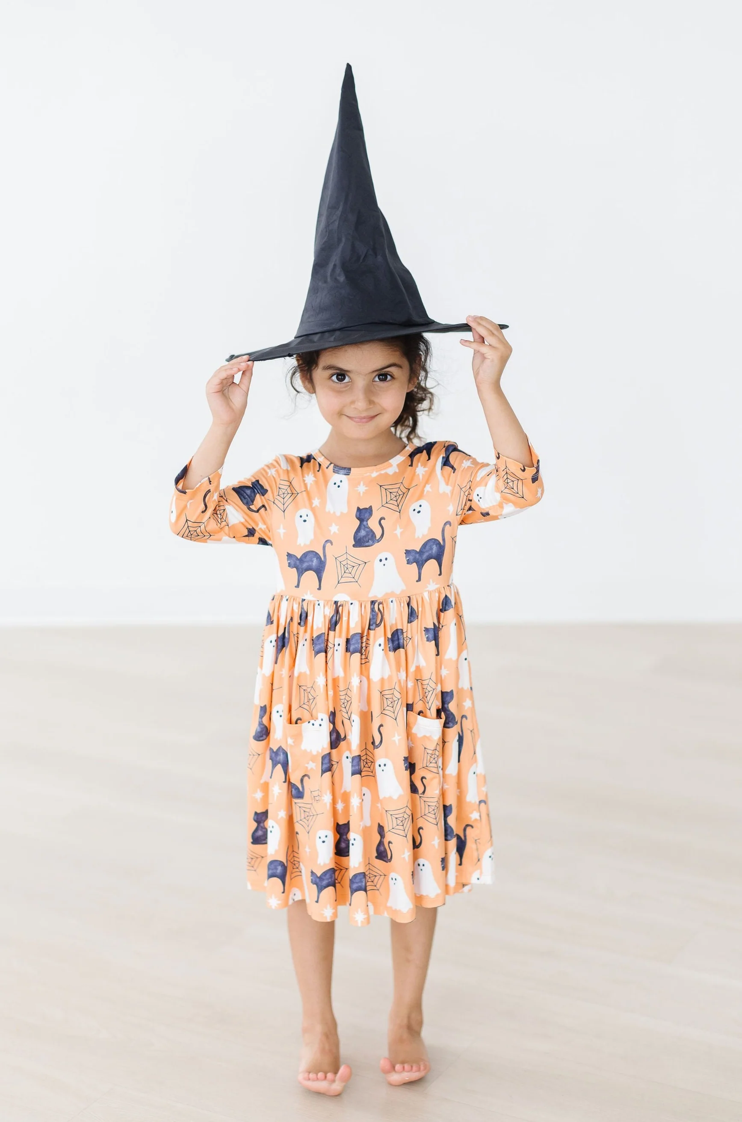 Girls Spooky Kitty Twirl Dress