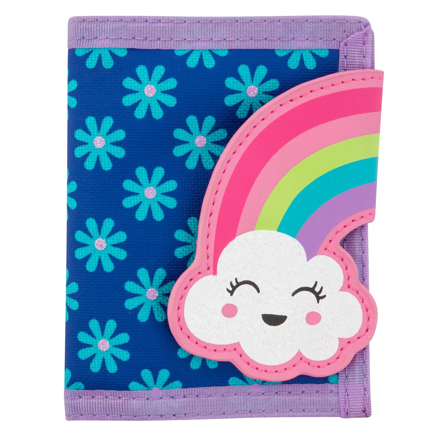Kids Trifold Wallet - Blue Rainbow