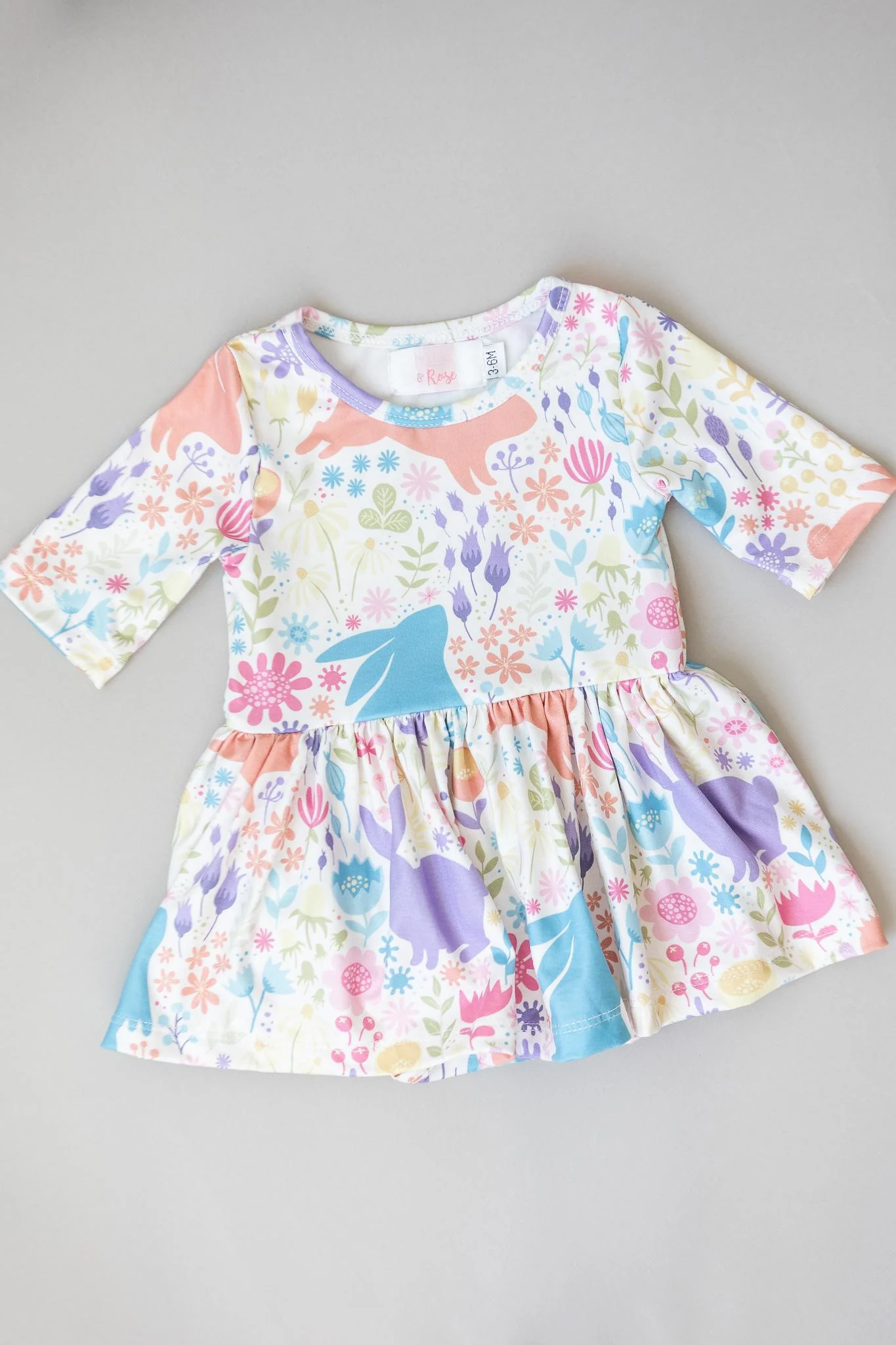 Baby Pastel Floral Twirl Bodysuit