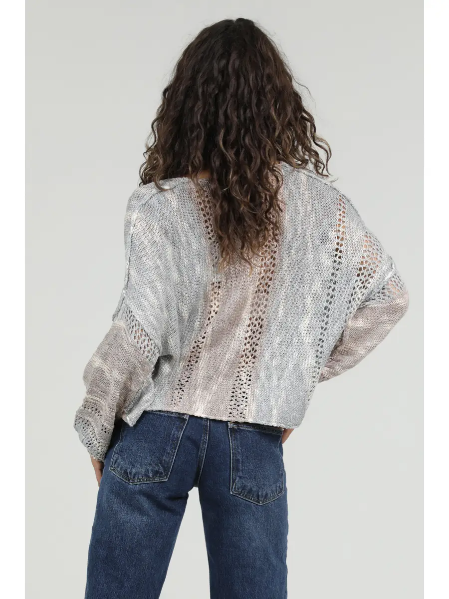V-Neck Drop Shoulder Lightweight Sweater