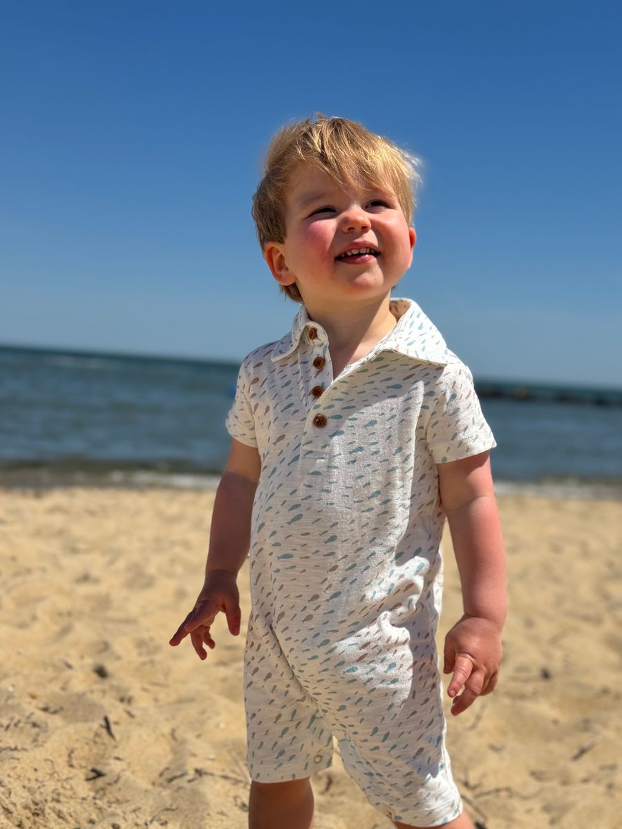Baby Fish Drift Polo Romper