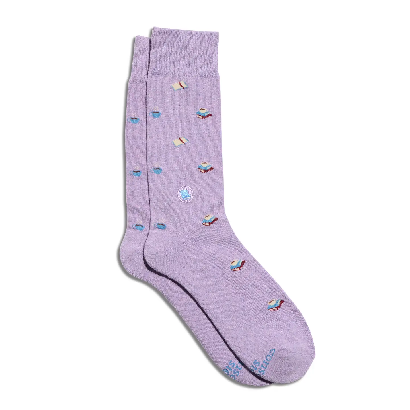 Socks That Give Books Purple Bookshelves
