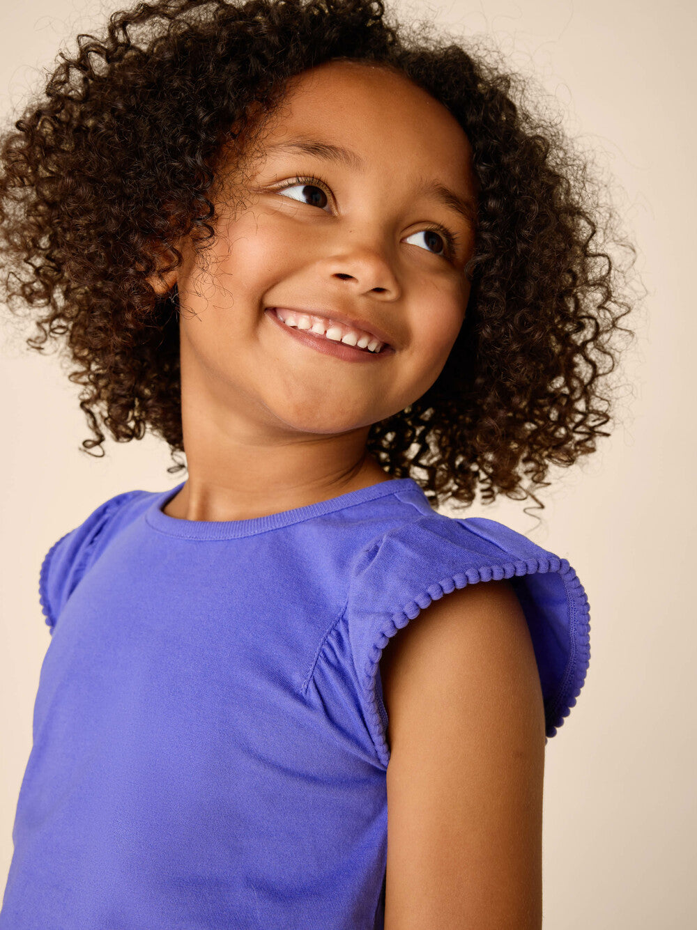 Girls Pom Pom Flutter Top