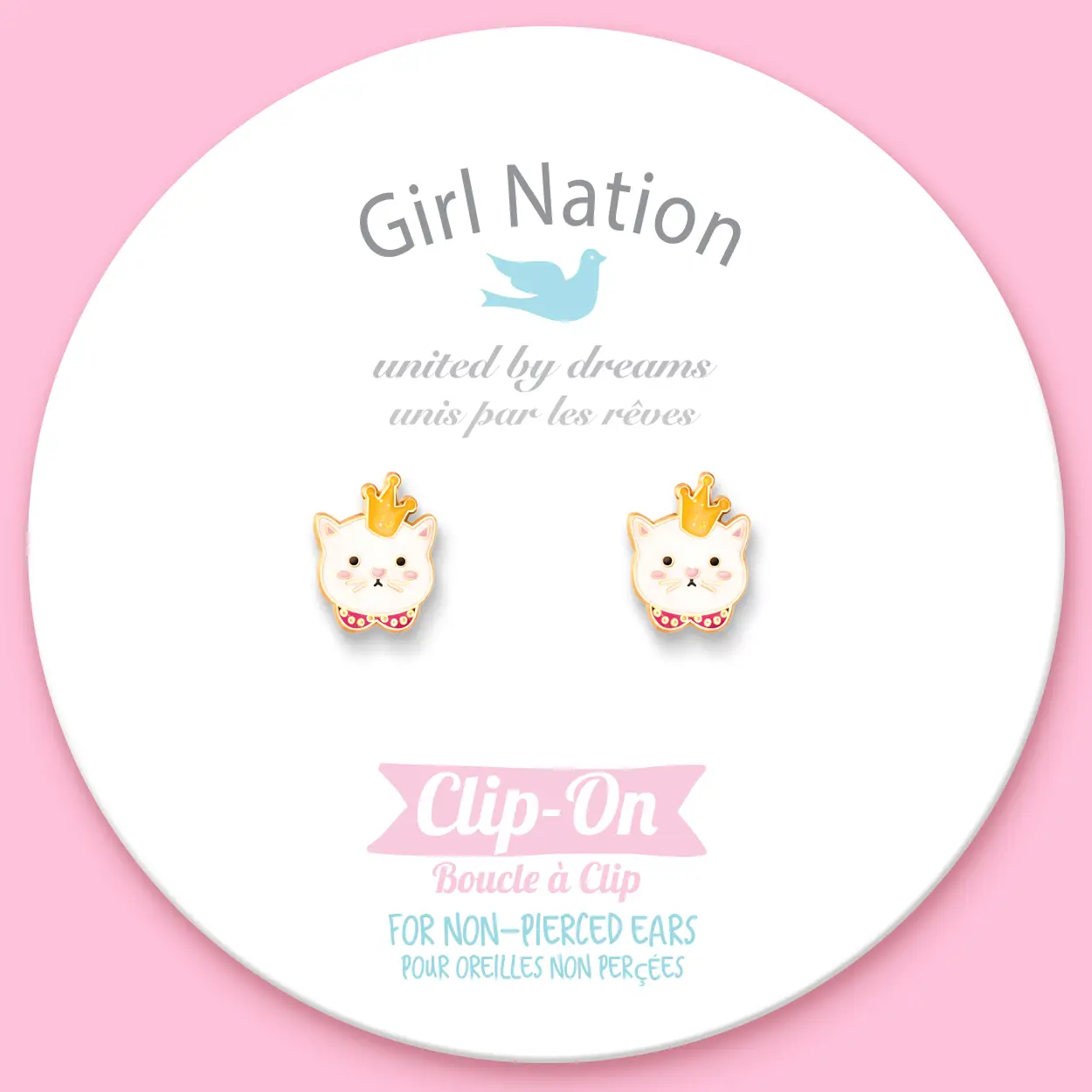 Kitty Princess Clip On Earrings