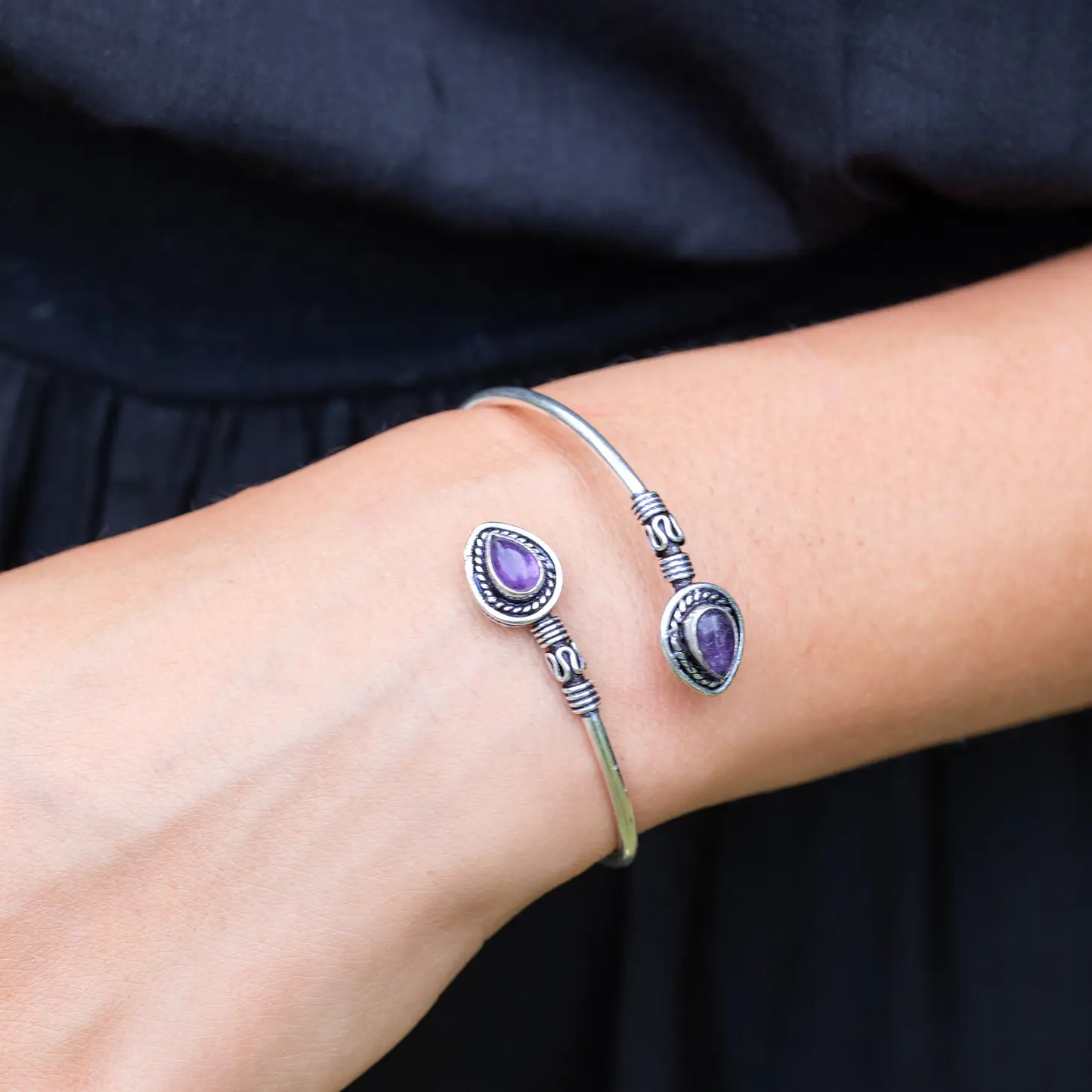 Tanvi Cuff Bracelet Silver Bangle
