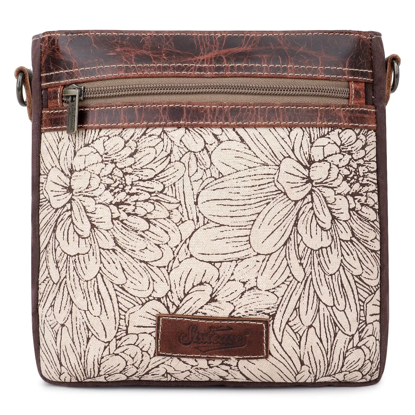 Women's Square Crossbody Bag - Flower Petals