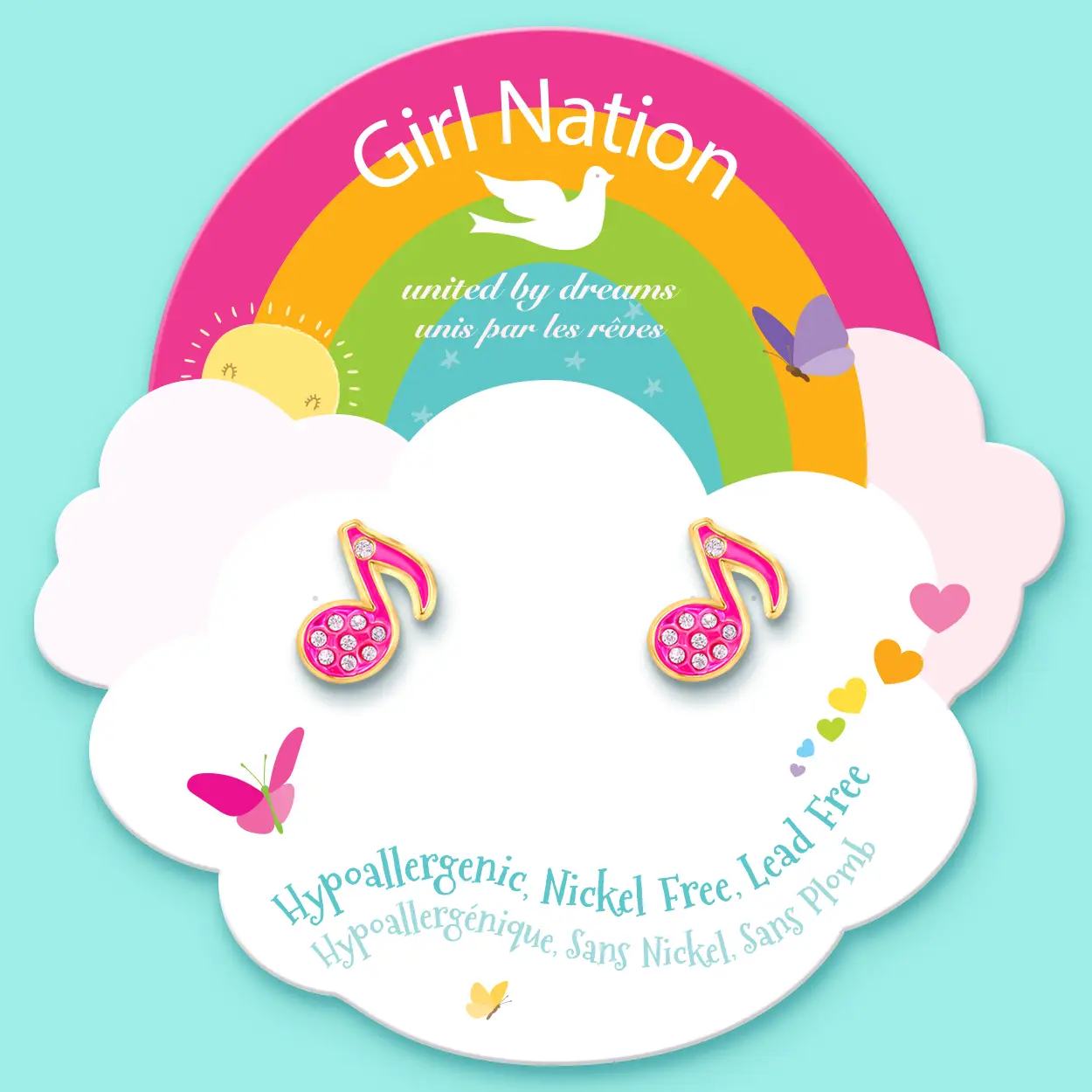 Music Note Stud Earrings