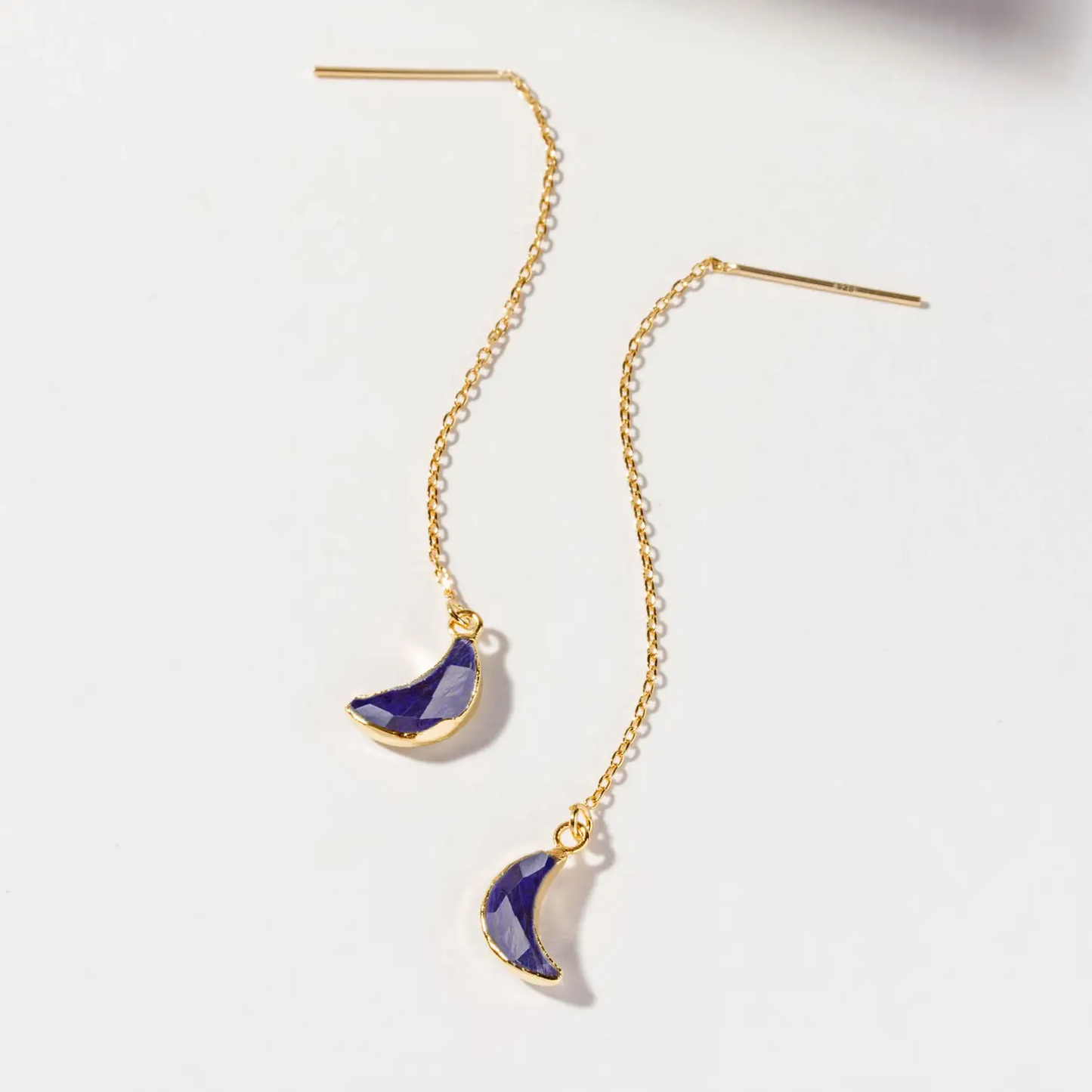 Eclipse Threader Earrings Sapphire