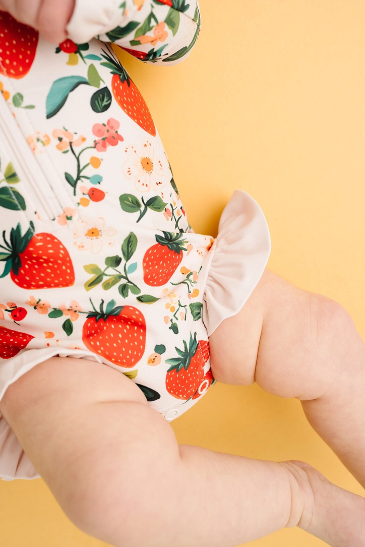 Vintage Strawberry Baby + Toddler Swimsuit