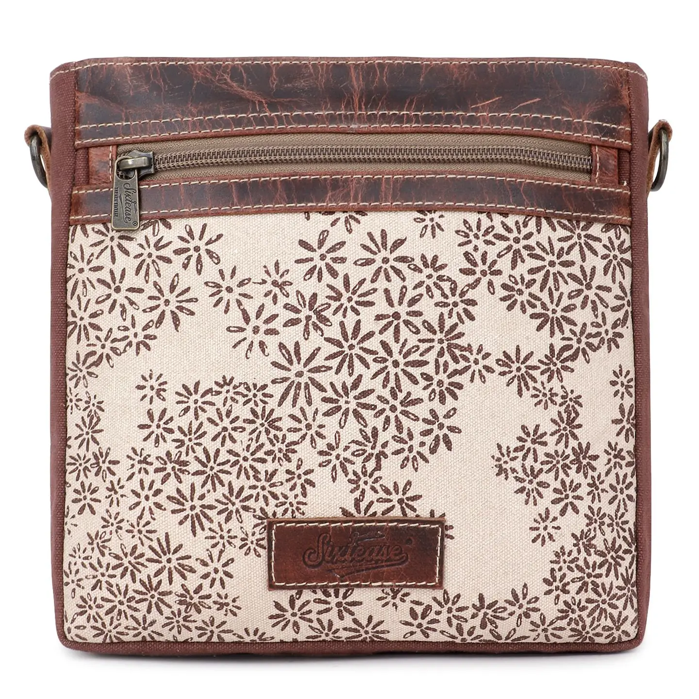 Women's Square Crossbody Bag - Tiny Flowers