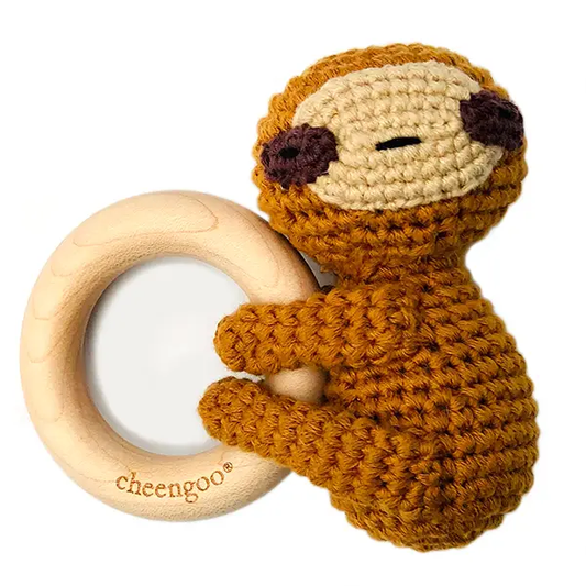 Knit Sloth Ring Teether