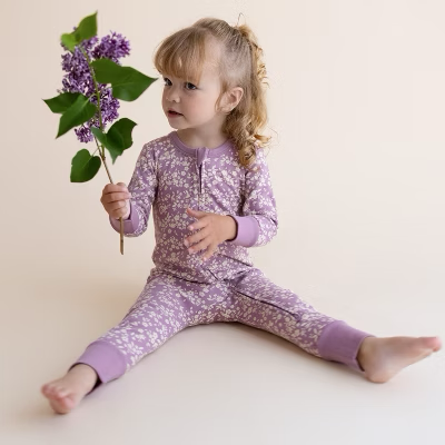 Organic Zip Romper - Thistle