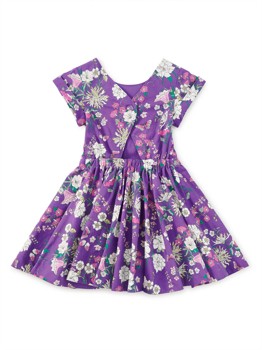 Girls Portuguese Purple Floral Dress