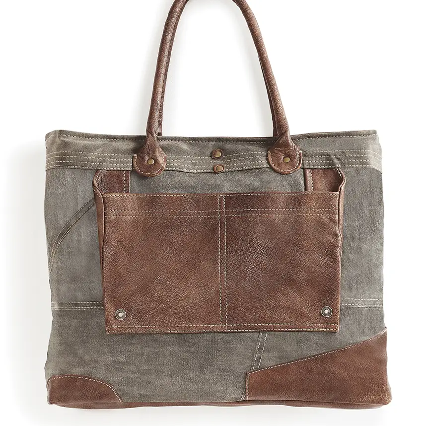Dakota Up-Cycled Canvas Shoulder Bag