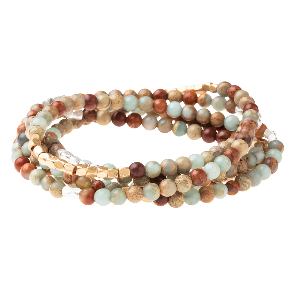 Stone Wrap Bracelet Aqua Terra for Peace