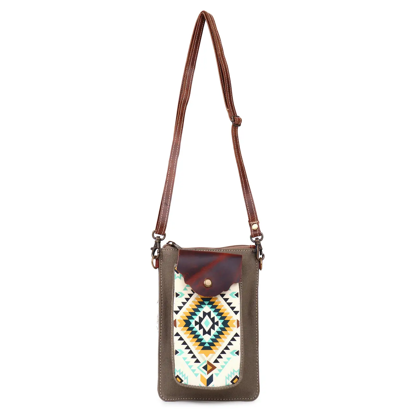 Women's Small Crossbody Bag - Aztec