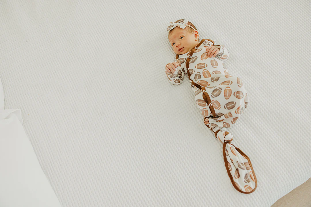 Blitz Football Newborn Knotted Gown