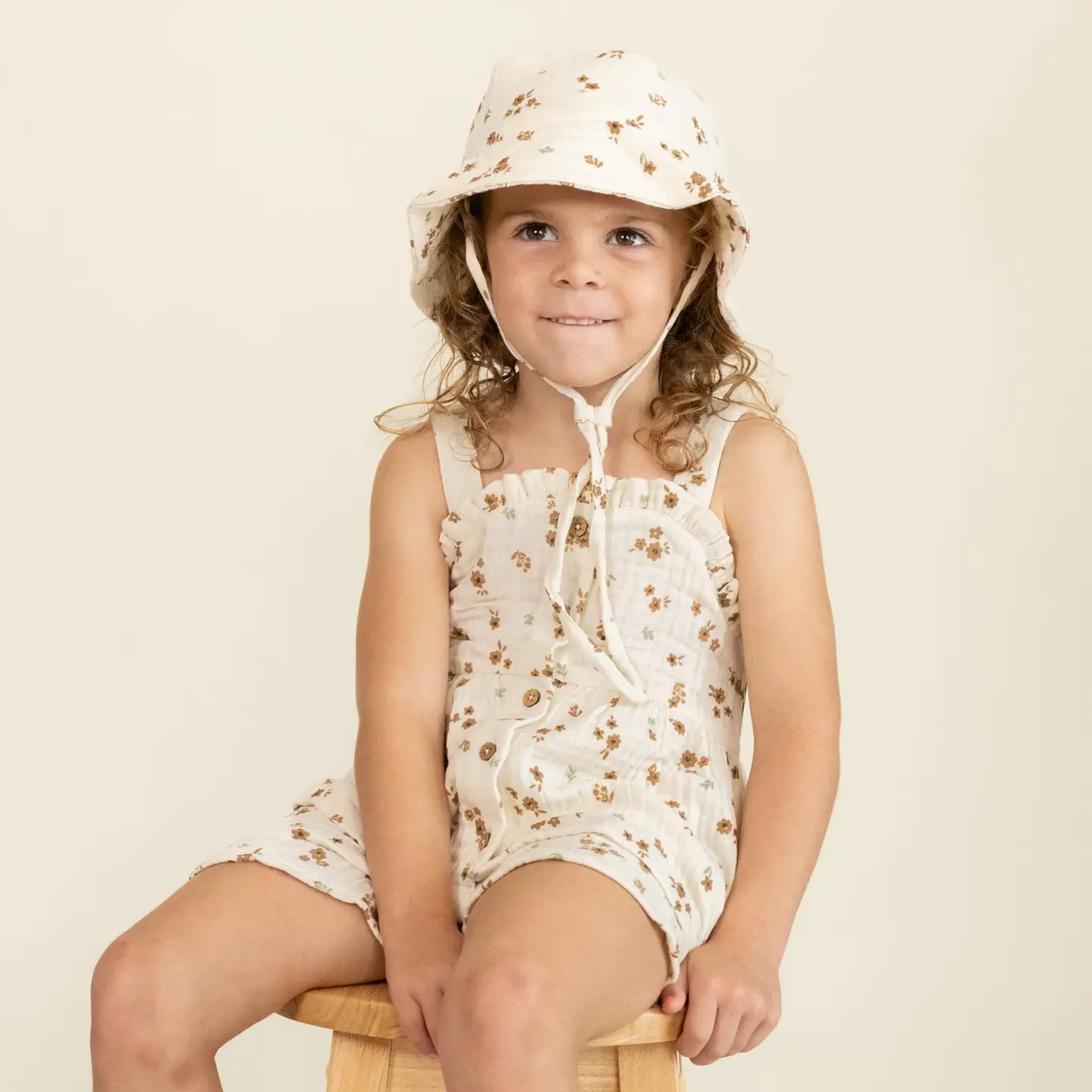 Girls Organic Peplum Top & Shorts Set - Bohemia
