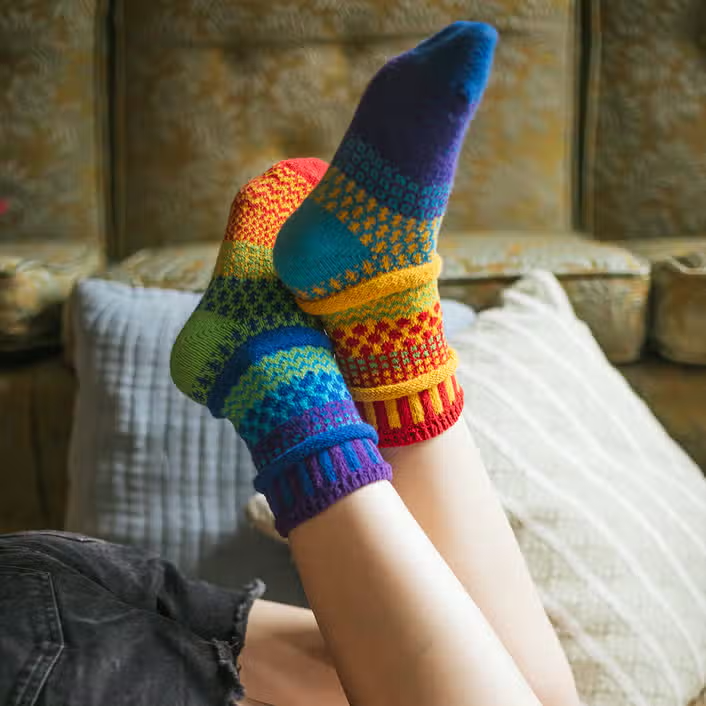 Rainbow Crew Socks