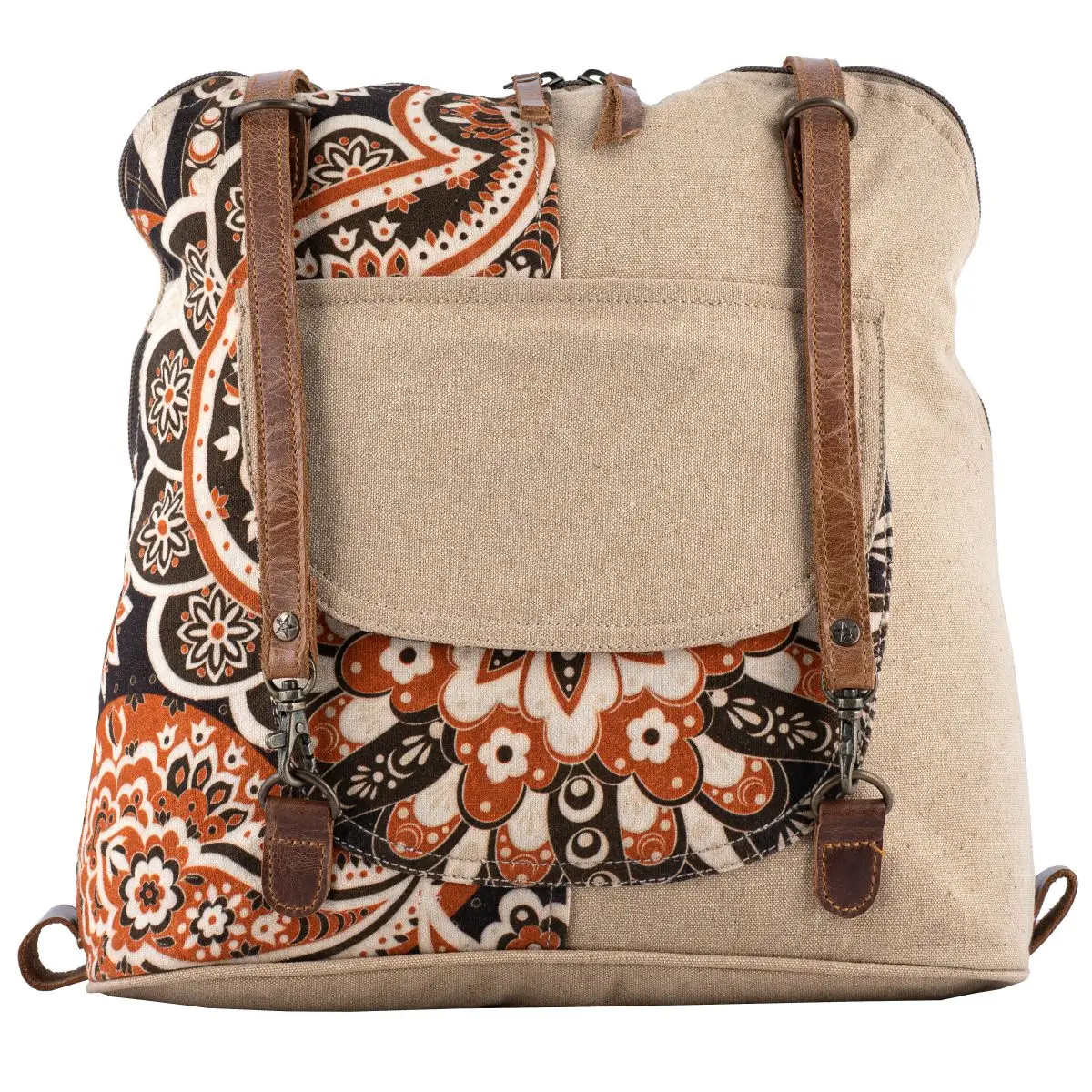 Convertible Tote Bag - Rusty Paisley